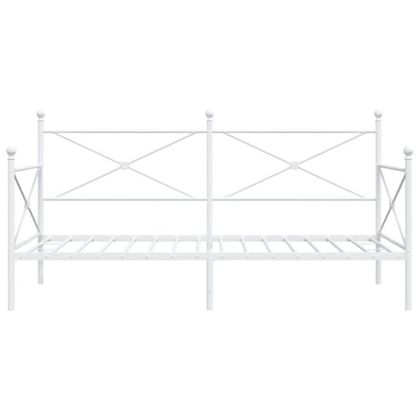 vidaXL daybed uden madras 100x200 cm stål hvid