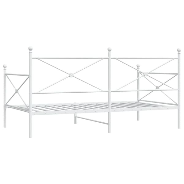 vidaXL daybed uden madras 100x200 cm stål hvid