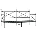 Pikkukuva 3 / 11: vidaXL Päiväsänky ilman patjaa Musta 75x190 cm Teräs