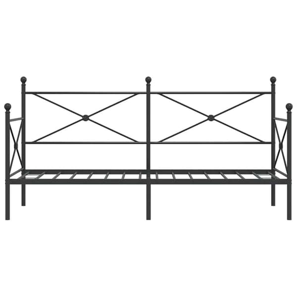 vidaXL Päiväsänky ilman patjaa Musta 75x190 cm Teräs