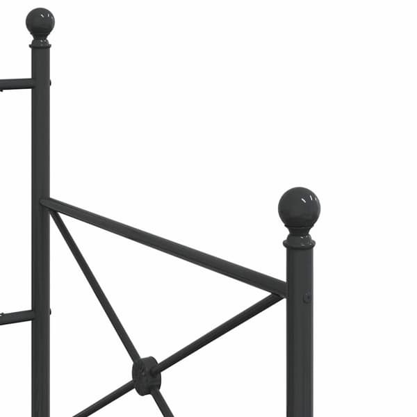 vidaXL Päiväsänky ilman patjaa Musta 75x190 cm Teräs