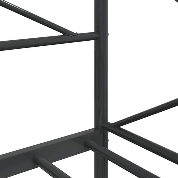 vidaXL Päiväsänky ilman patjaa Musta 75x190 cm Teräs