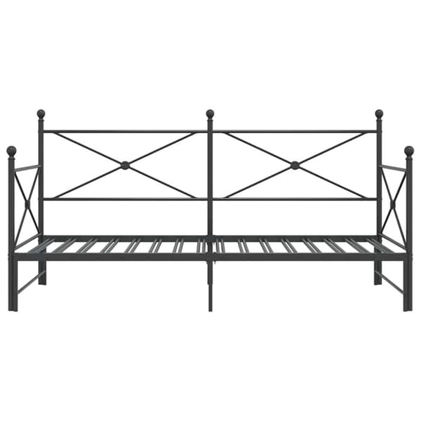 vidaXL daybed med udtræk uden madras 100x200 cm stål sort