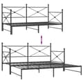 Miniatyrbillede 10 af 11: vidaXL daybed med udtræk uden madras 100x200 cm stål sort