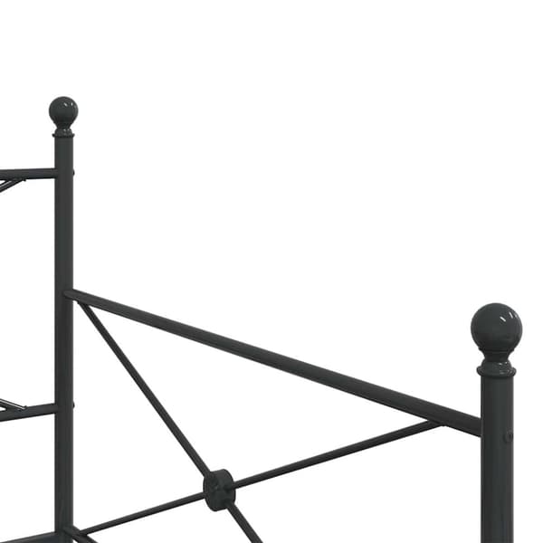 vidaXL daybed med udtræk uden madras 100x200 cm stål sort