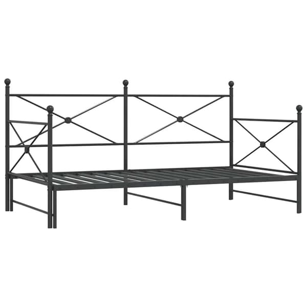 vidaXL daybed med udtræk uden madras 100x200 cm stål sort