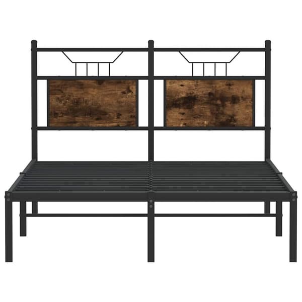 vidaXL Sengeramme uten madrass røkt eik 120x200 cm konstruert tre