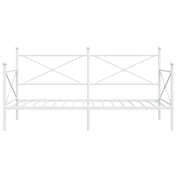 vidaXL Dagseng uten madrass hvit 100x200 cm stål