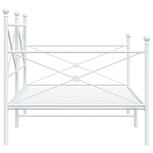vidaXL Dagseng uten madrass hvit 100x200 cm stål