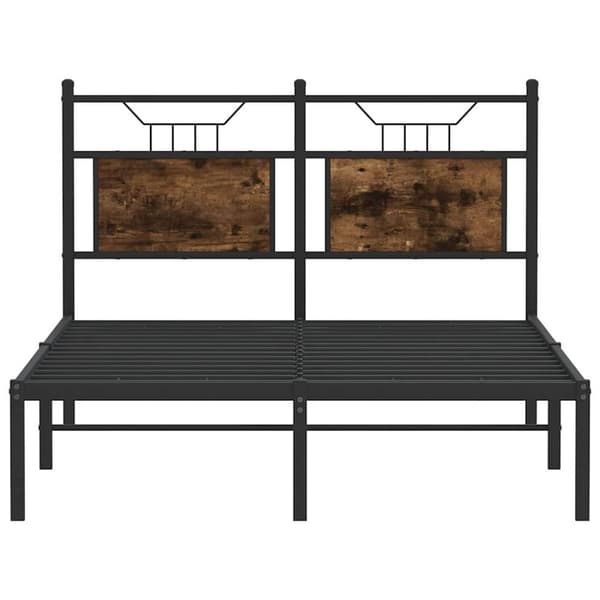 vidaXL Sengeramme uten madrass røkt eik 120x190 cm konstruert tre