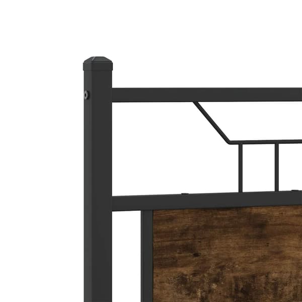 vidaXL Sengeramme uten madrass røkt eik 120x190 cm konstruert tre