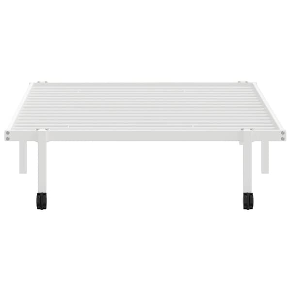vidaXL Sengeramme uten madrass sammenleggbar hvit 107x203 cm stål