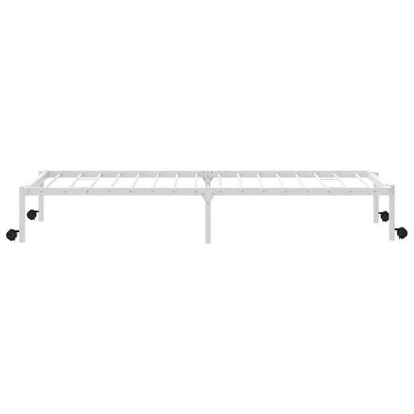 vidaXL Sengeramme uten madrass sammenleggbar hvit 107x203 cm stål