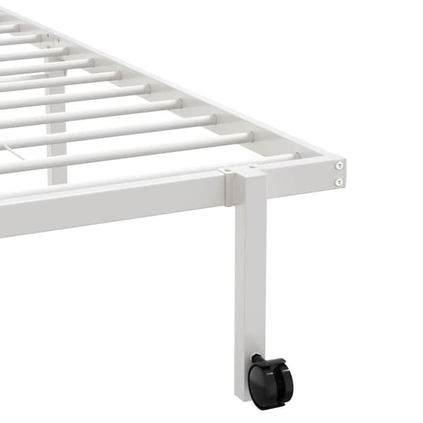 vidaXL Sengeramme uten madrass sammenleggbar hvit 107x203 cm stål