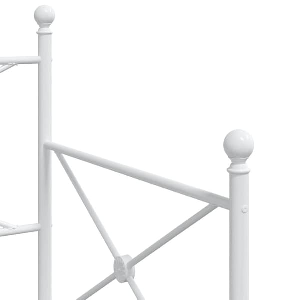 vidaXL Dagseng med trille uten madrass hvit 80x200 cm stål