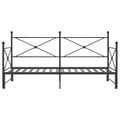 Miniatyrbilde 7 av 11: vidaXL Dagseng med trille uten madrass svart 107x203 cm stål