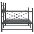Miniatyrbilde 8 av 11: vidaXL Dagseng med trille uten madrass svart 107x203 cm stål