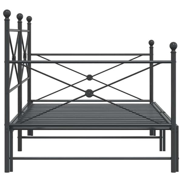 vidaXL Dagseng med trille uten madrass svart 107x203 cm stål