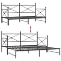 Miniatyrbilde 10 av 11: vidaXL Dagseng med trille uten madrass svart 107x203 cm stål