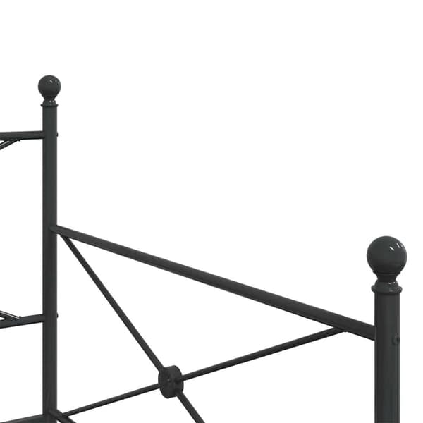 vidaXL Dagseng med trille uten madrass svart 107x203 cm stål