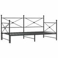 Miniatyrbilde 1 av 11: vidaXL Dagseng med trille uten madrass svart 107x203 cm stål