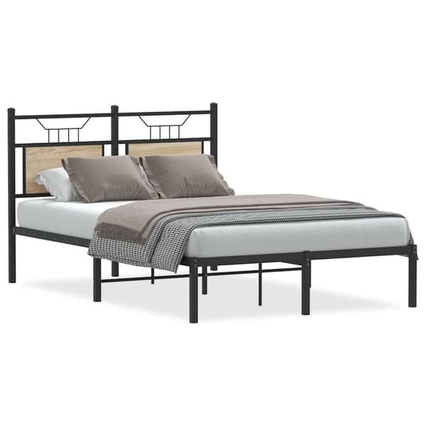 vidaXL sengeramme 120x200 cm uden madras konstrueret træ sonoma-eg