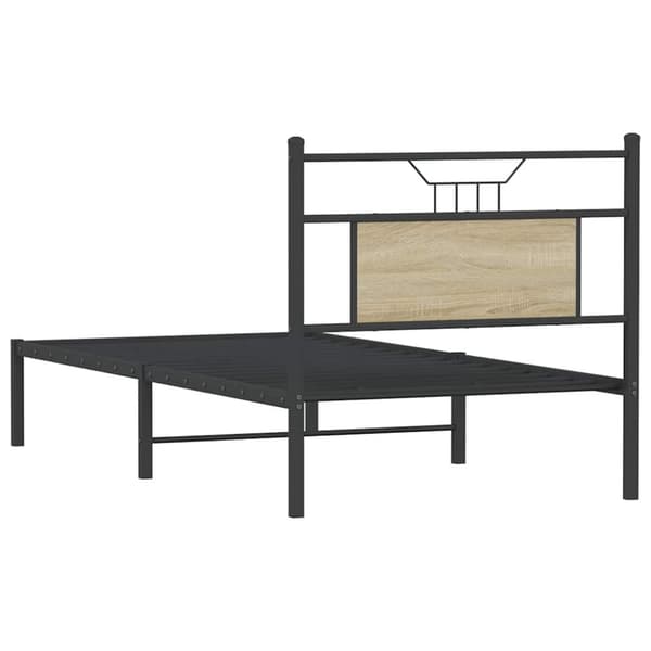 vidaXL Sängynrunko ilman patjaa Sonoma-tammi 90x200 cm tekninen puu