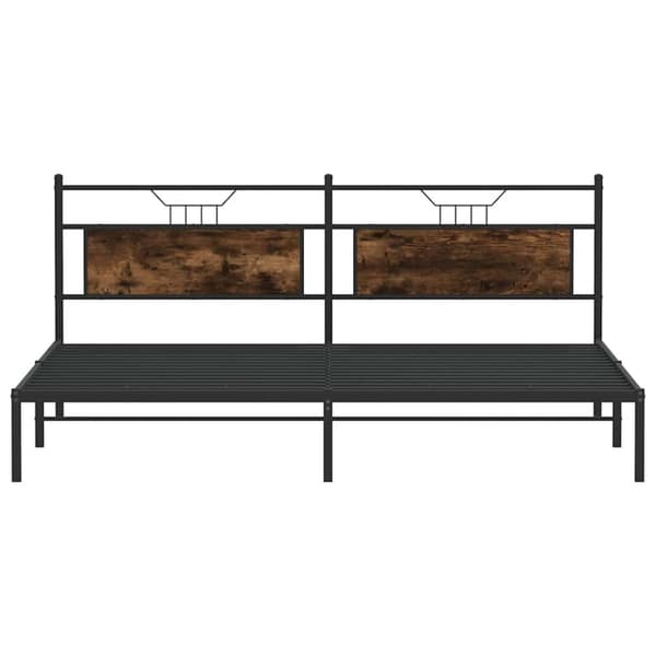 vidaXL Sengeramme uten madrass røkt eik 193x203 cm konstruert tre