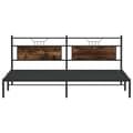 Miniatyrbilde 7 av 11: vidaXL Sengeramme uten madrass røkt eik 193x203 cm konstruert tre