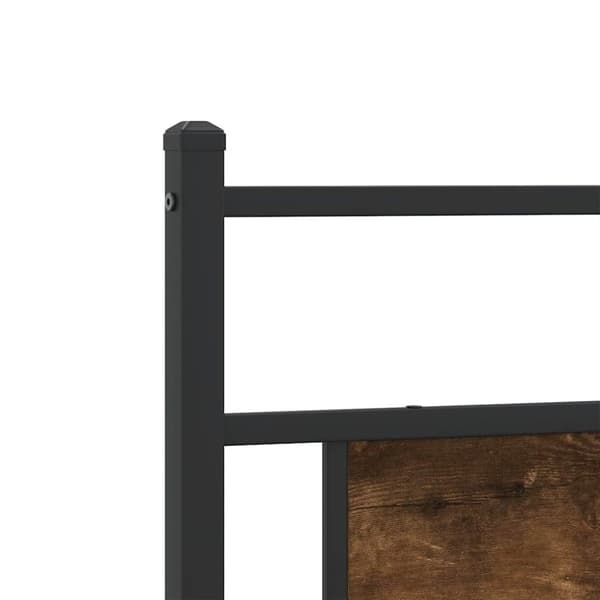 vidaXL Sengeramme uten madrass røkt eik 193x203 cm konstruert tre