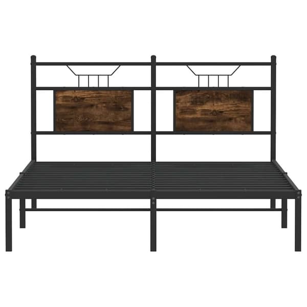 vidaXL Sengeramme uten madrass røkt eik 140x200 cm konstruert tre