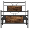 Miniatyrbilde 7 av 11: vidaXL Sengeramme uten madrass røkt eik 90x190 cm konstruert tre