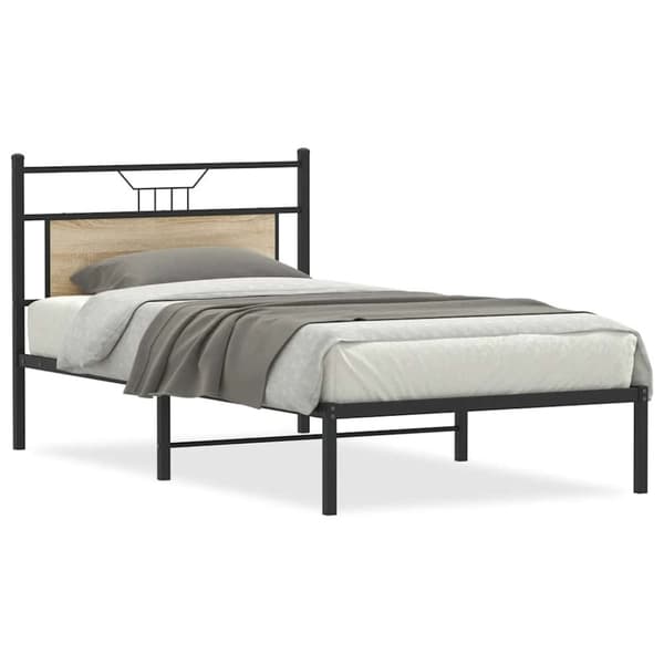 vidaXL Sengeramme uten madrass sonoma eik 100x200 cm konstruert tre