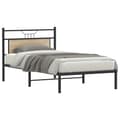 Miniatyrbilde 4 av 11: vidaXL Sengeramme uten madrass sonoma eik 100x200 cm konstruert tre