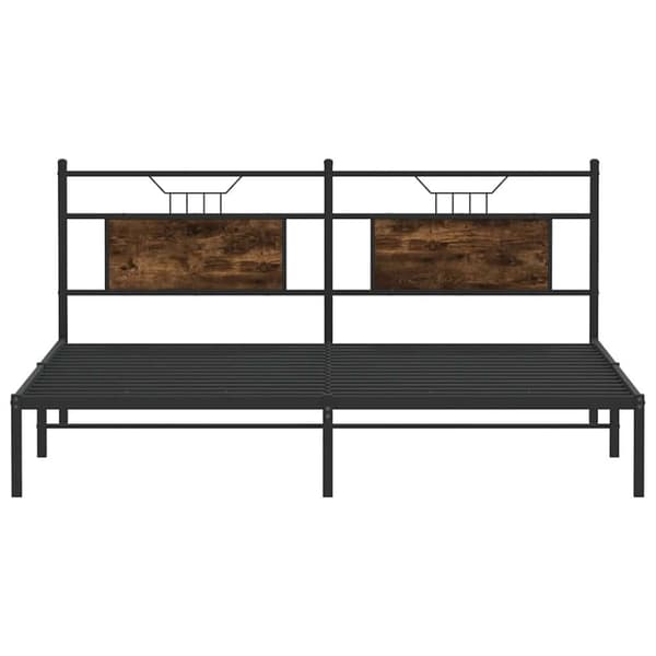 vidaXL Sengeramme uten madrass røkt eik 183x213 cm konstruert tre