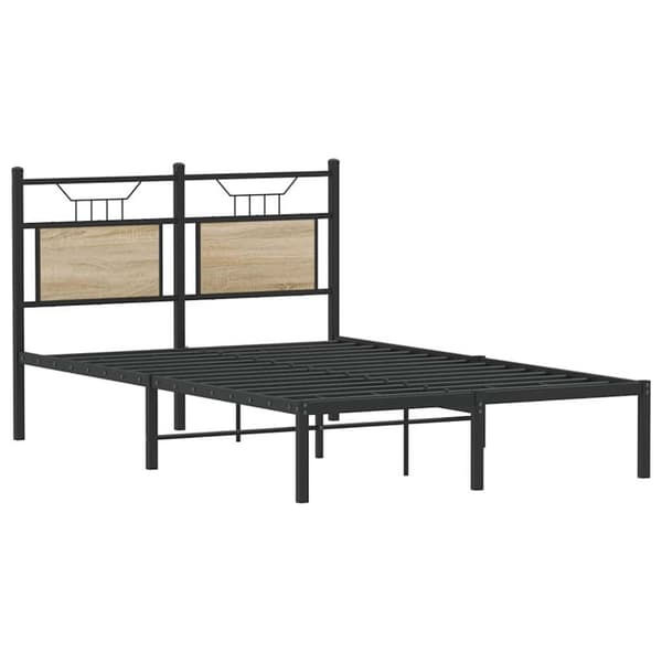 vidaXL Sengeramme uten madrass sonoma eik 120x190 cm konstruert tre