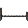 Miniatyrbilde 8 av 11: vidaXL Sengeramme uten madrass røkt eik 140x200 cm konstruert tre