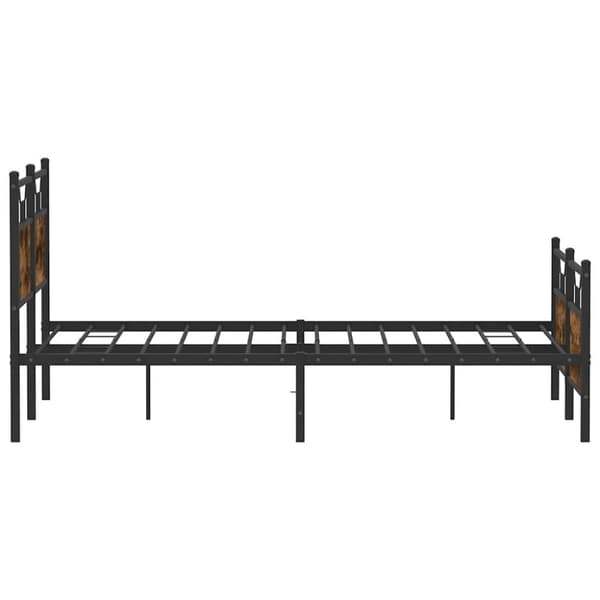 vidaXL Sengeramme uten madrass røkt eik 140x200 cm konstruert tre