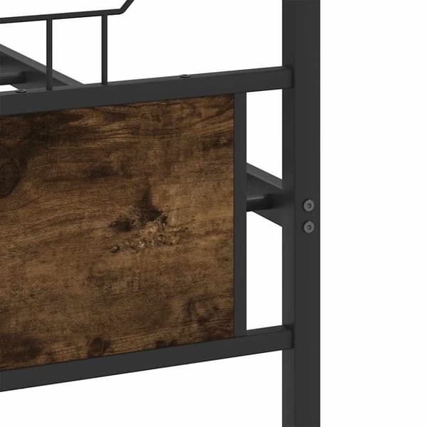 vidaXL Sengeramme uten madrass røkt eik 140x200 cm konstruert tre