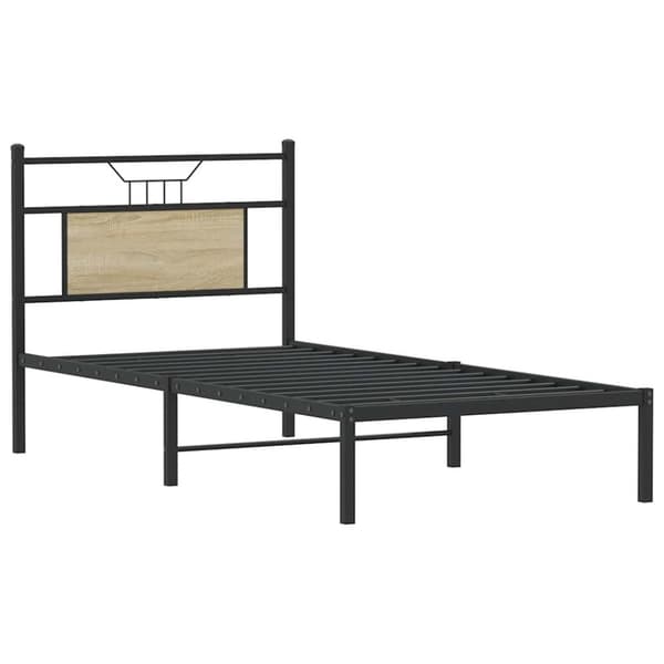 vidaXL Sengeramme uten madrass sonoma eik 75x190 cm konstruert tre