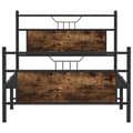 Miniatyrbilde 7 av 11: vidaXL Sengeramme uten madrass røkt eik 100x190 cm konstruert tre