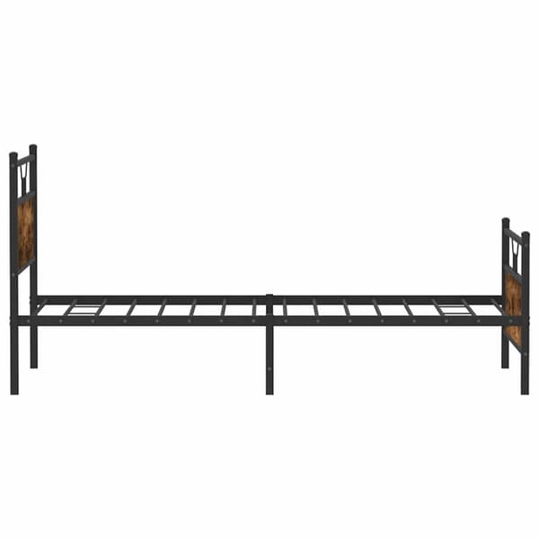 vidaXL Sengeramme uten madrass røkt eik 100x190 cm konstruert tre