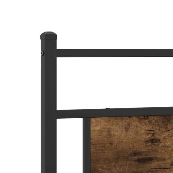 vidaXL Sengeramme uten madrass røkt eik 100x190 cm konstruert tre