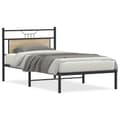 Miniatyrbilde 3 av 11: vidaXL Sengeramme uten madrass sonoma eik 107x203 cm konstruert tre