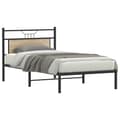 Miniatyrbilde 4 av 11: vidaXL Sengeramme uten madrass sonoma eik 107x203 cm konstruert tre