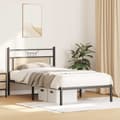 Miniatyrbilde 5 av 11: vidaXL Sengeramme uten madrass sonoma eik 107x203 cm konstruert tre
