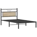 Miniatyrbilde 6 av 11: vidaXL Sengeramme uten madrass sonoma eik 107x203 cm konstruert tre
