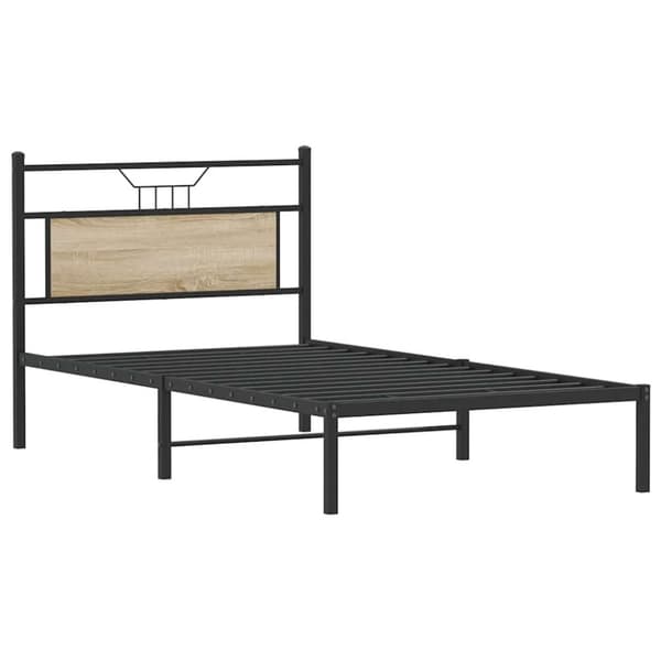 vidaXL Sengeramme uten madrass sonoma eik 107x203 cm konstruert tre
