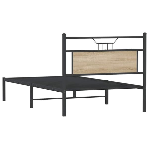 vidaXL Sengeramme uten madrass sonoma eik 107x203 cm konstruert tre