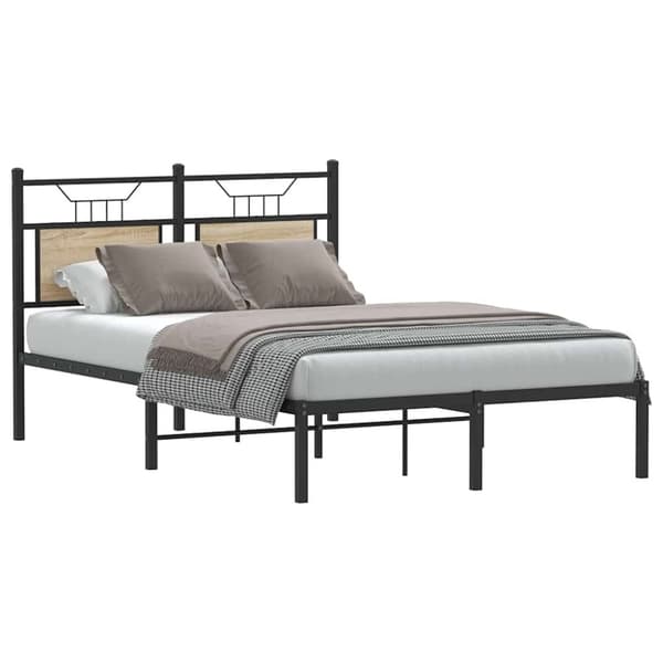 vidaXL Sengeramme uten madrass sonoma eik 120x200 cm konstruert tre